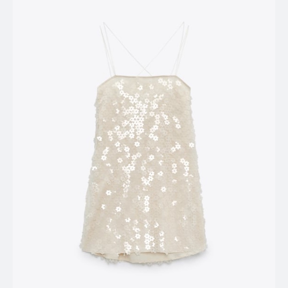 Zara Sequin Flower Dress